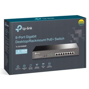 TP-Link TL-SG1008MP 8-Port Gigabit Desktop/Rackmount Switch with 8-Port PoE+